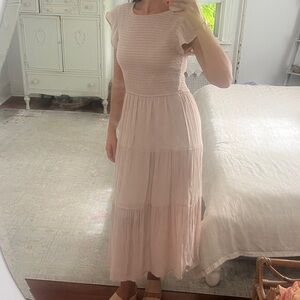 Tiered ruffle-sleeve Dress- XS/Small